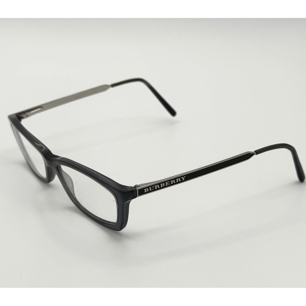 Burberry‎ B2129 Black Silver Eyeglass Frames 53-15-140 Italy FRAMES ONLY